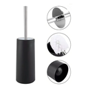 Ver imagem 2 de Escova Sanitária Preta Inox com Suporte Tampa Higiênica 38,3 Cm
