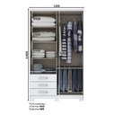 Ver imagem 4 de Guarda Roupa Solteiro Caju DA135 Branco Com Espelho Henn