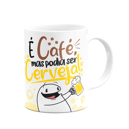 Caneca Divertida Flork - É Café, Mas Podia Ser Cerveja! Branca - 2