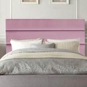 Ver imagem 2 de Cabeceira Argentina Cama Box Casal 160 Cm Suede Rosa Bebê