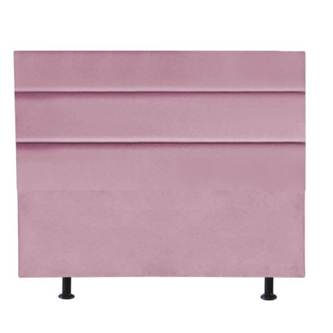 Cabeceira Argentina Cama Box Casal 160 Cm Suede Rosa Bebê