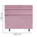 Ver imagem 3 de Cabeceira Argentina Cama Box Casal 160 Cm Suede Rosa Bebê