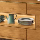 Ver imagem 6 de Buffet Aparador 160cm com Led 3 Portas Murano Cinamomo - Hb Móveis