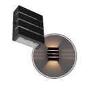 Ver imagem 5 de Arandela Slim Alumínio 3 Frisos Externa Preta + LED G9 5W Branco Quente ST2772
