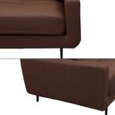 Ver imagem 5 de Sofá Decorativo Isaac 4 Lugares Sala de Estar 270cm Pés em Aço Couro Marrom Chocolate G88 - Gran Bel