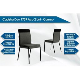 Conjunto Mesa Jantar C/ 6 Cadeiras 1,60 Atria Nogueira/rosê - Duo Areia/courino Carraro - 5