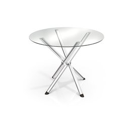 Conjunto Sala de Jantar 1 Mesa Tampo Vidro Redondo 4 Cadeiras Portugal - 2