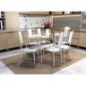 Conjunto Conjunto de Sala de Jantar Mesa Tampo Vidro Retangular Loire 6 Cadeiras Lisboa - 1