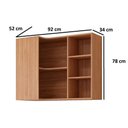 Ver imagem 3 de Armário Aéreo Cozinha Modulado Eloise de Canto C/ 5 Nichos 92cm Cinamomo - Mgm