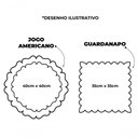 Ver imagem 3 de Kit 12 Jogos Americanos Guardanapos de Mesa Redondo Bordado Duquesa - Rosê