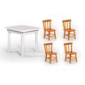 Conjunto Mesinha Infantil Branca com 4 Cadeiras Kids Natural - Straub Web - 1