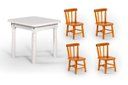 Ver imagem 1 de Conjunto Mesinha Infantil Branca com 4 Cadeiras Kids Natural - Straub Web