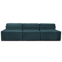Ver imagem 6 de Sofá Retrátil e Reclinável com Molas Ensacadas Cama Inbox Master 3,82m Tecido Velusoft Petróleo