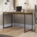 Ver imagem 2 de Escrivaninha Mesa Escritório Escrivaninha Secretaria 118cm Industrial Freijó E Preto Fosco