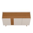 Ver mais imagens de Buffet Capri - 3 Portas Detalhe Ripado Off White Matte/Freijó Colibri Decor