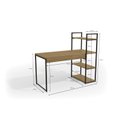 Ver imagem 4 de Escrivaninha Mesa Escritório com Estante 3 Prateleiras Industrial