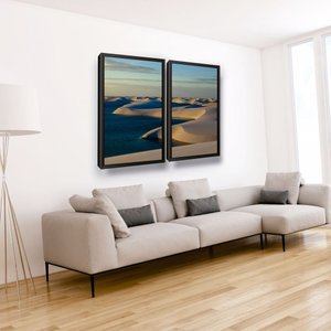 Quadro Grande Decorativo Areia Mar Rio Dunas