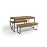 Mesa de Jantar com 2 Bancos Li013 136cm Industrial - 3
