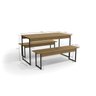 Mesa de Jantar com 2 Bancos Li013 136cm Industrial - 4