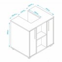 Ver imagem 4 de Gabinete para Banheiro Coluna 2 Portas 3 Prateleiras MDP BRV Móveis