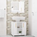 Ver imagem 1 de Gabinete para Banheiro Coluna 2 Portas 3 Prateleiras MDP BRV Móveis