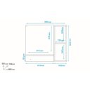 Ver imagem 5 de Armário Aéreo Banheiro com Espelho 1 Porta MDP BRV Móveis