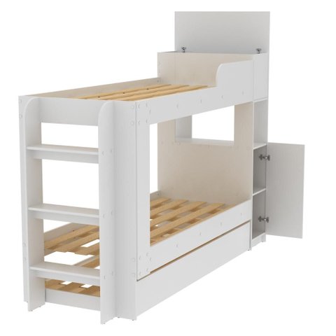 Treliche Tecnomobili Junevil CM8055 com Armário Baú e Cama Auxiliar MDP Branco