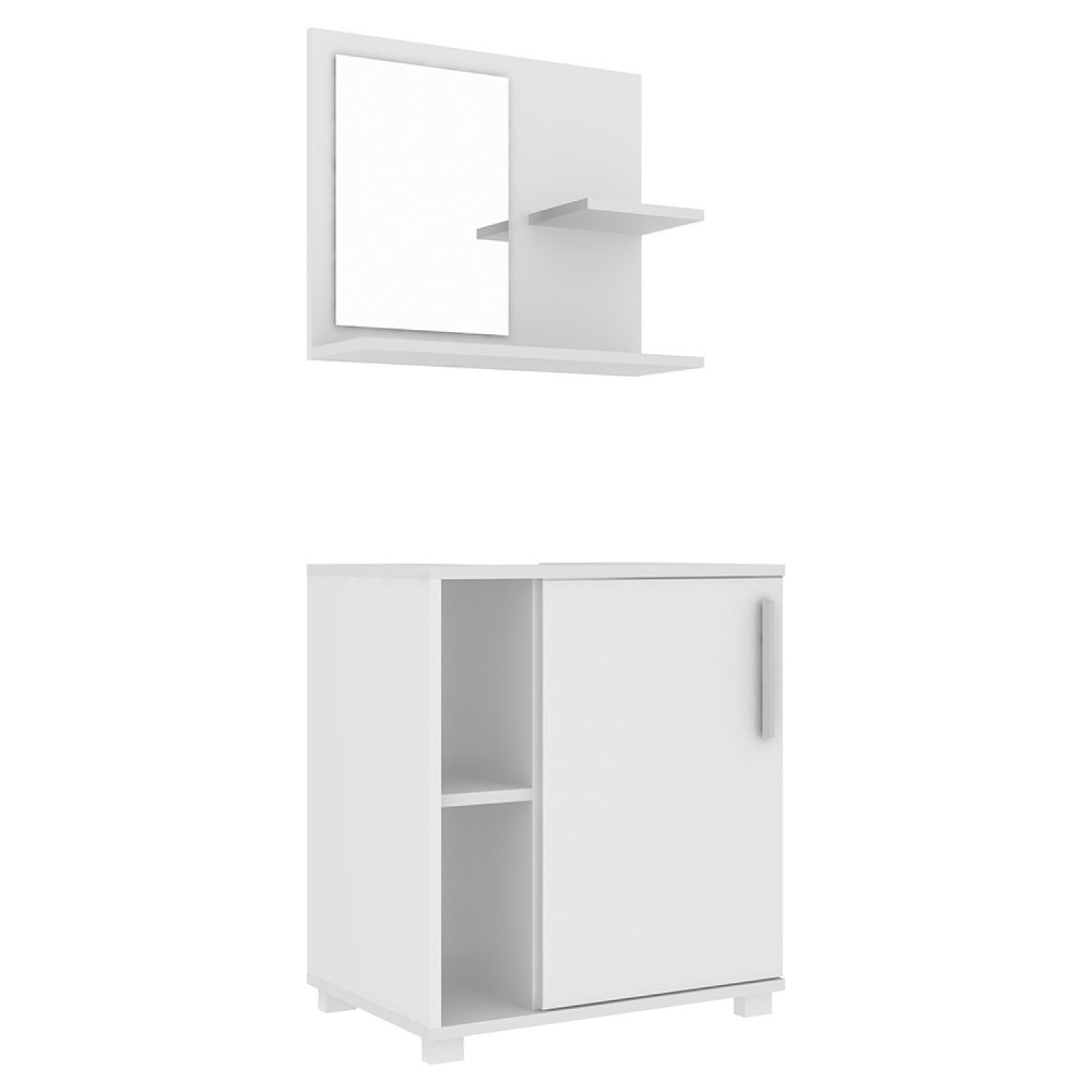 Conjunto para Banheiro 1 Porta 1 Espelho MDP BRV Móveis - 4