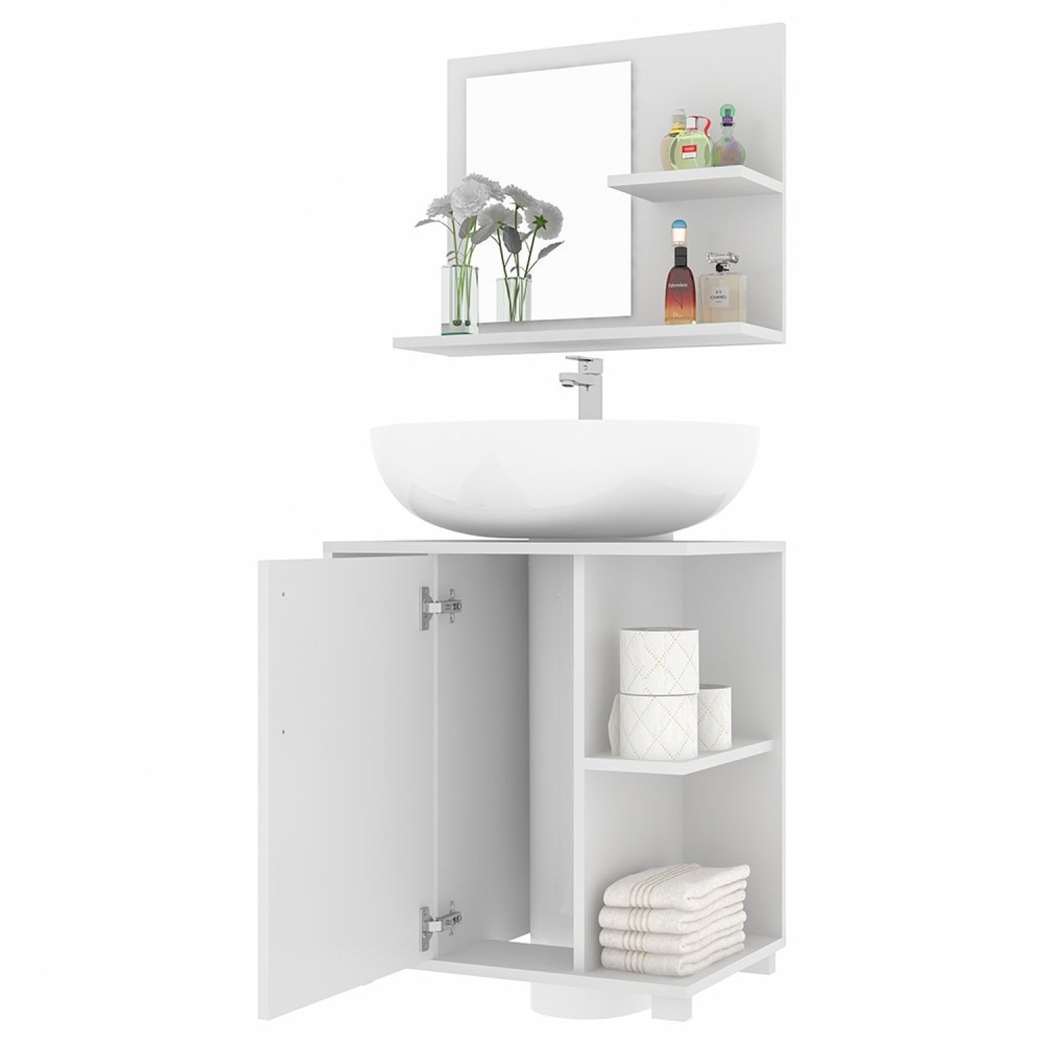 Conjunto para Banheiro 1 Porta 1 Espelho MDP BRV Móveis - 2