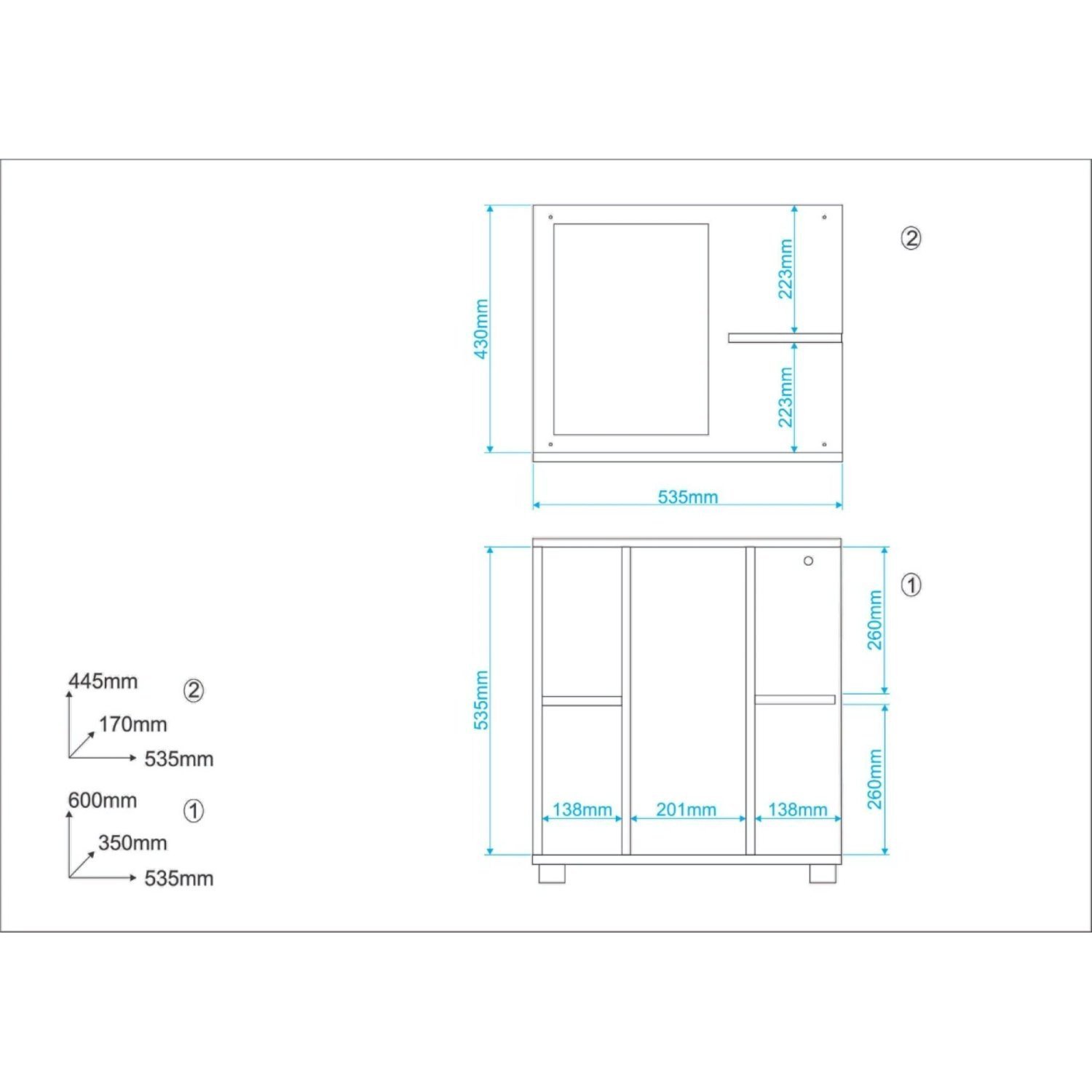 Conjunto para Banheiro 1 Porta 1 Espelho MDP BRV Móveis - 5