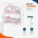 Ver imagem 5 de Treliche Casinha Dos Sonhos com Varanda e Kit Escorregador Madeira Maciça Rosa Branco Housin