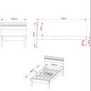 Ver imagem 3 de Cama de solteiro MDP CM8010 Amendoa/Branco - Gran Belo