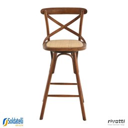 Banqueta Katrina Preta e Bétula Madeira Natural - Rivatti - 2