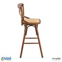 Ver imagem 3 de Banqueta Katrina Preta e Bétula Madeira Natural - Rivatti