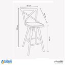 Ver imagem 5 de Banqueta Katrina Preta e Bétula Madeira Natural - Rivatti