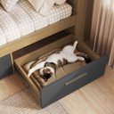 Ver imagem 7 de Cama de Solteiro 3 Gavetas com LED e Cabeceira Organizadora Genebra 90cm