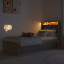 Ver imagem 5 de Cama de Solteiro 3 Gavetas com LED e Cabeceira Organizadora Genebra 90cm