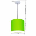 Ver imagem 2 de Lustre Luminária Pendente Vivare Free Lux Pe-4107br Cúpula em Tecido 25x20cm