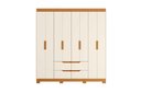 Ver imagem 1 de Roupeiro Doble 8 Portas e 4 Gavetas - Cinamomo Off White - Albatroz