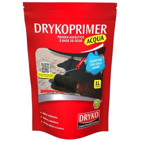 Primer Asfáltico À Base de Água Drykoprimer Acqua 1 Litro - Prikolpt - Dryko Drykoprimer Acqua 1 Lit