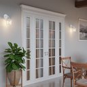 Ver imagem 3 de Kit 4 Arandela Colonial Nina Quadrada Vidro Pontilhado E27 Bivolt Branco