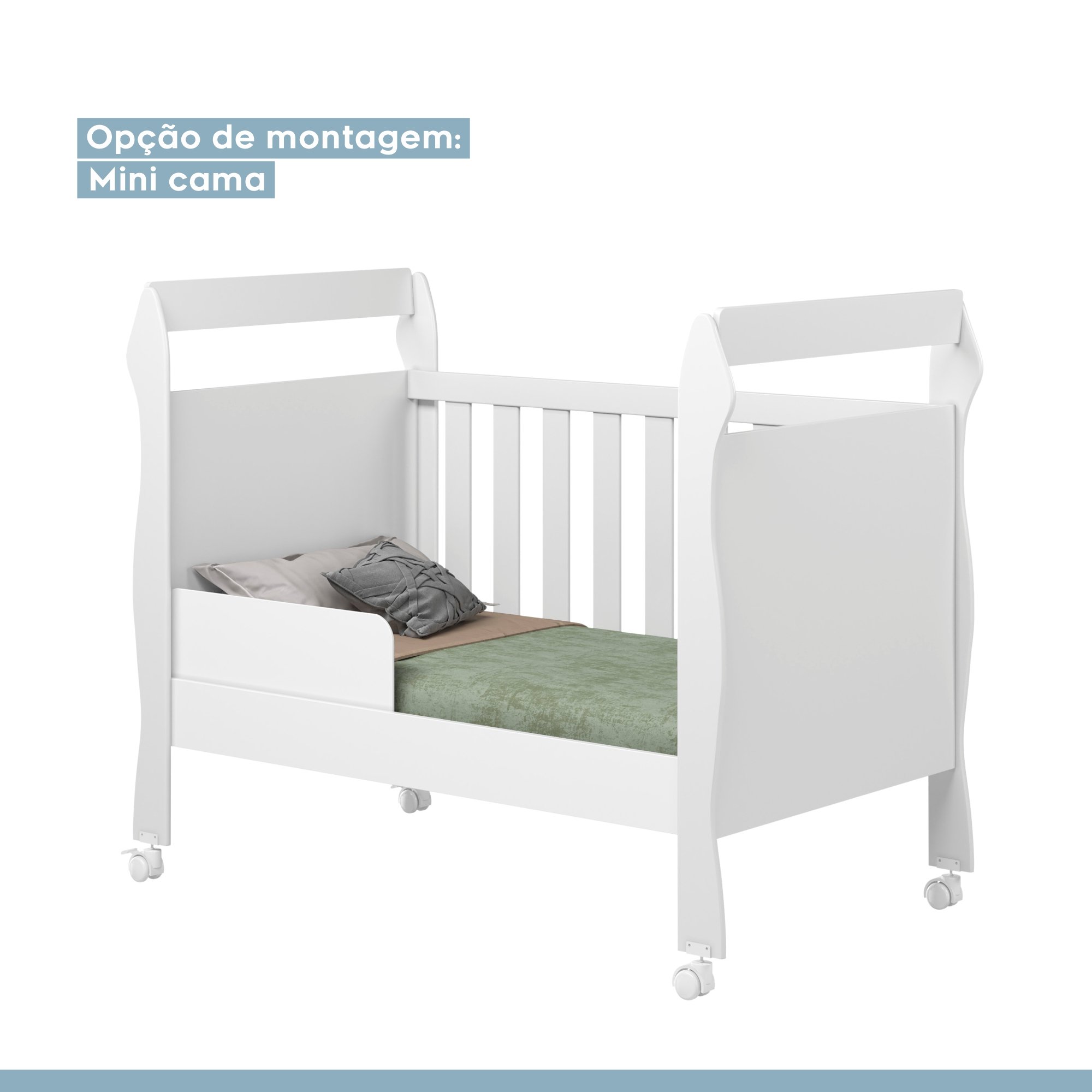 Berço Mini Cama 3 em 1 Soninho 100% MDF - 6