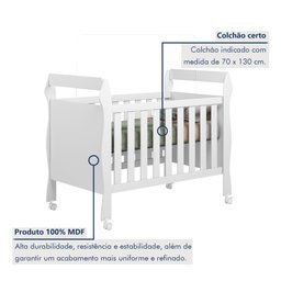 Berço Mini Cama 3 em 1 Soninho 100% MDF - 2