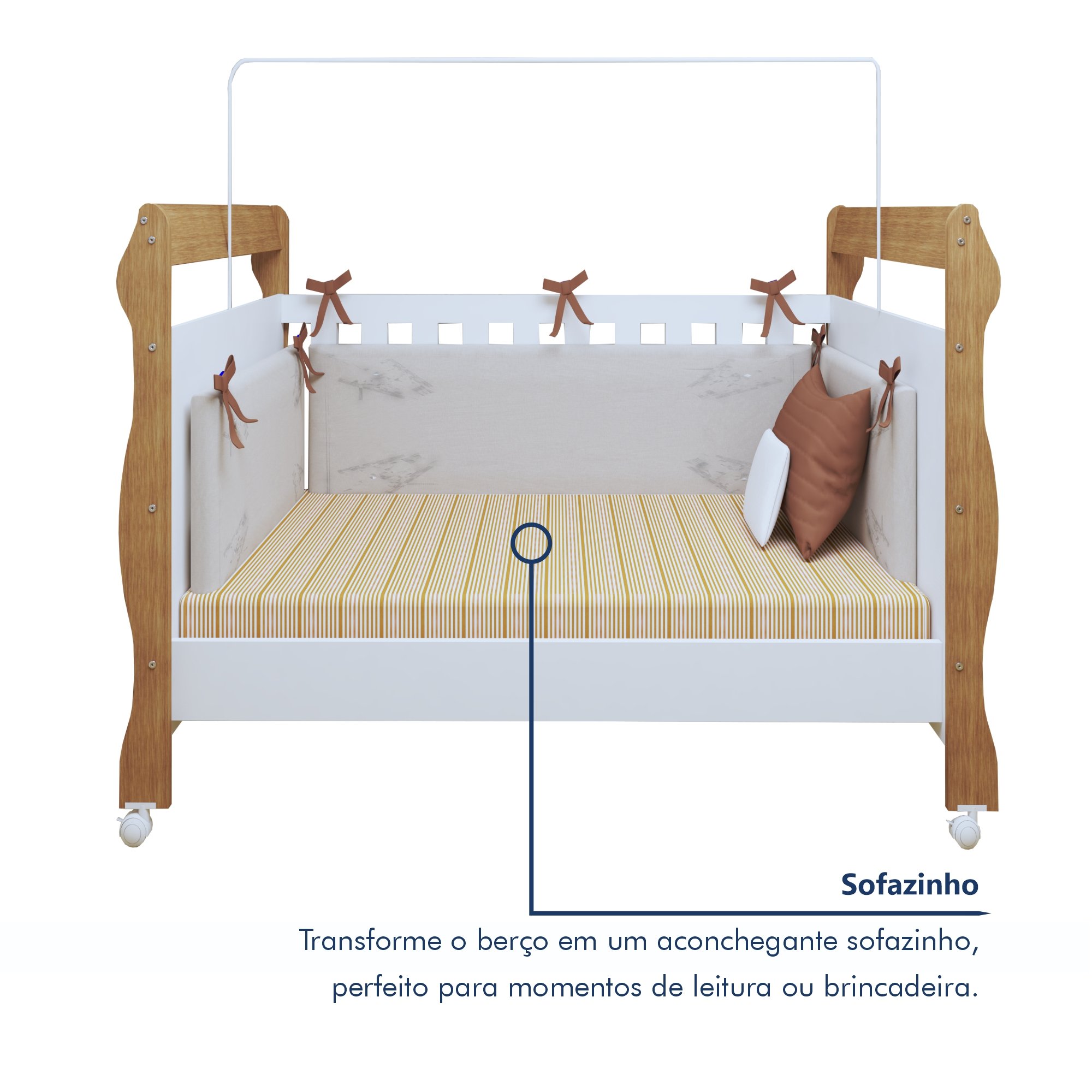 Berço Mini Cama 3 em 1 Soninho 100% MDF - 7