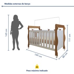 Berço Mini Cama 3 em 1 Soninho 100% MDF - 10