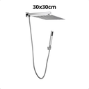 Ver imagem 4 de Ducha Quadrado 30x30 Slim Inox Cromado Chuveiro Completo com Desviador