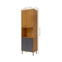 Ver imagem 3 de Torre Quente 100%mdf 70cm 4 Portas 1 Nicho P/ Forno Divina Mgm Móveis Freijó/off White Cinamomo/