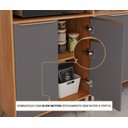 Ver imagem 5 de Torre Quente 100%mdf 70cm 4 Portas 1 Nicho P/ Forno Divina Mgm Móveis Freijó/off White Cinamomo/