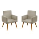 Ver imagem 1 de Kit 2 Poltronas Nina Courino Bege Aradecor