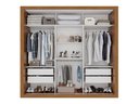 Ver imagem 4 de Guarda-Roupa Casal 3 Portas de Correr com Espelho 4 Gavetas 185,5cm Multimóveis Cinamomo